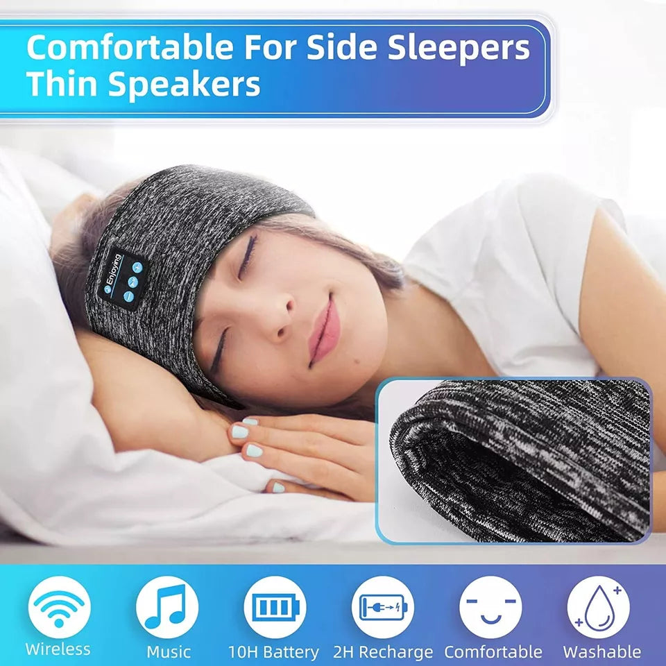 Dual-Function Bluetooth Sleep Headband for Rest and Activity