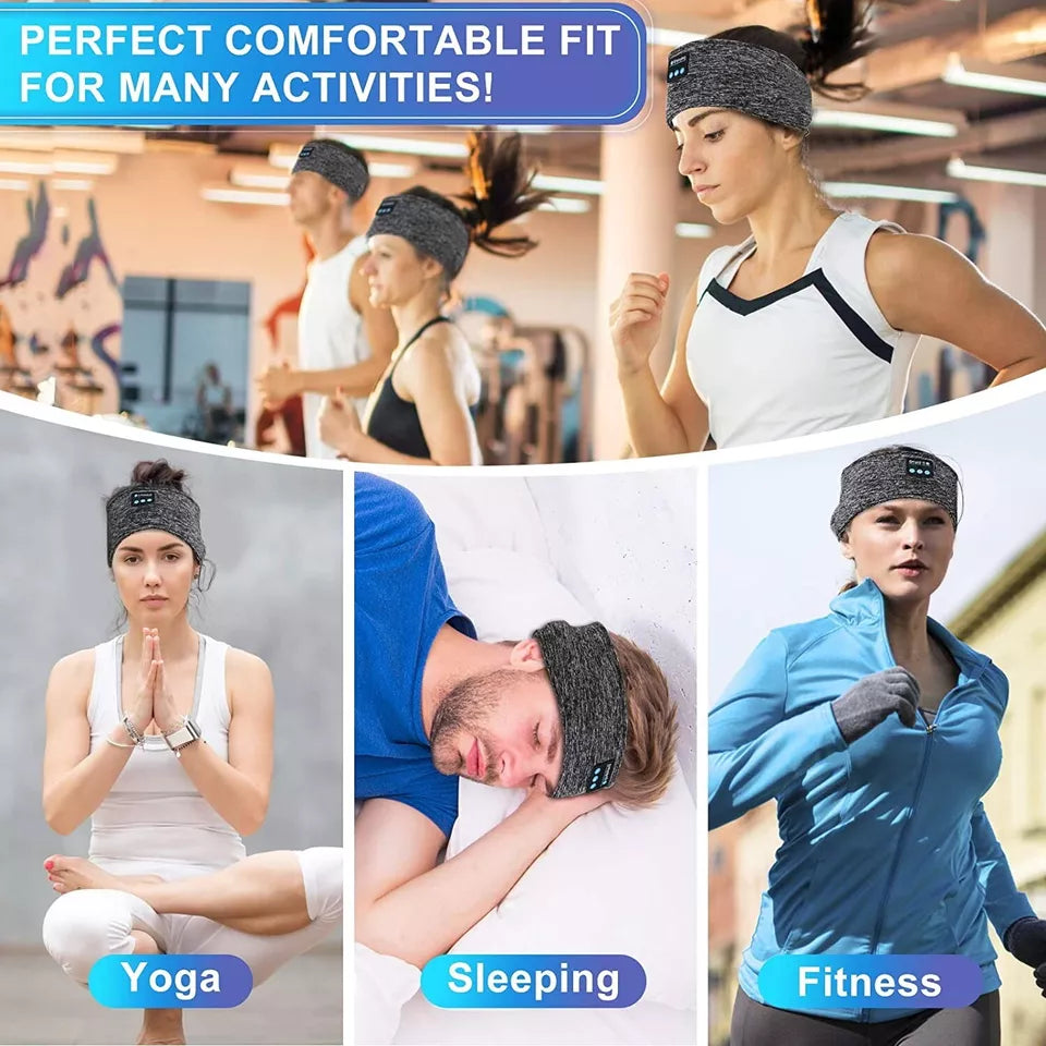 Dual-Function Bluetooth Sleep Headband for Rest and Activity