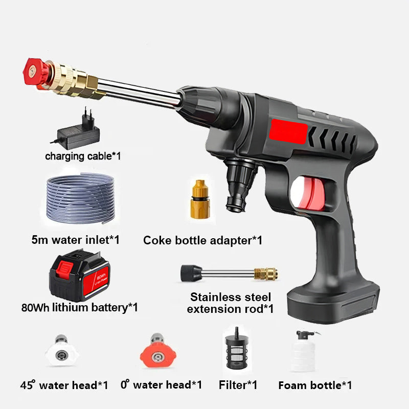 Portable High-Pressure Cleaning Gun for Effortless Car Care