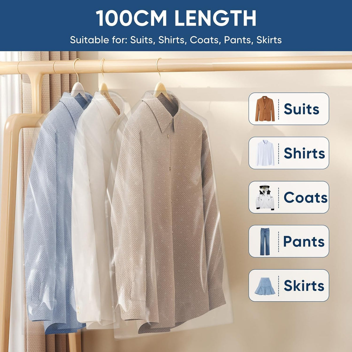 Garment Bag Set for Winter – Clothing and Travel Protective Covers (BOGO)