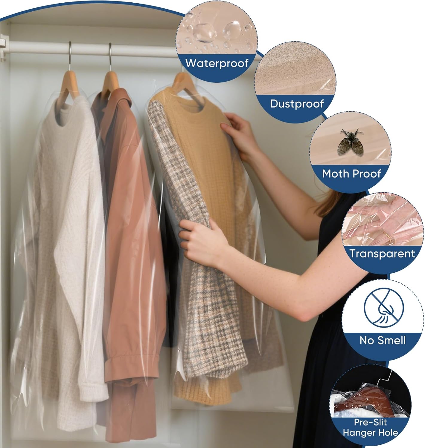 Garment Bag Set for Winter – Clothing and Travel Protective Covers (BOGO)