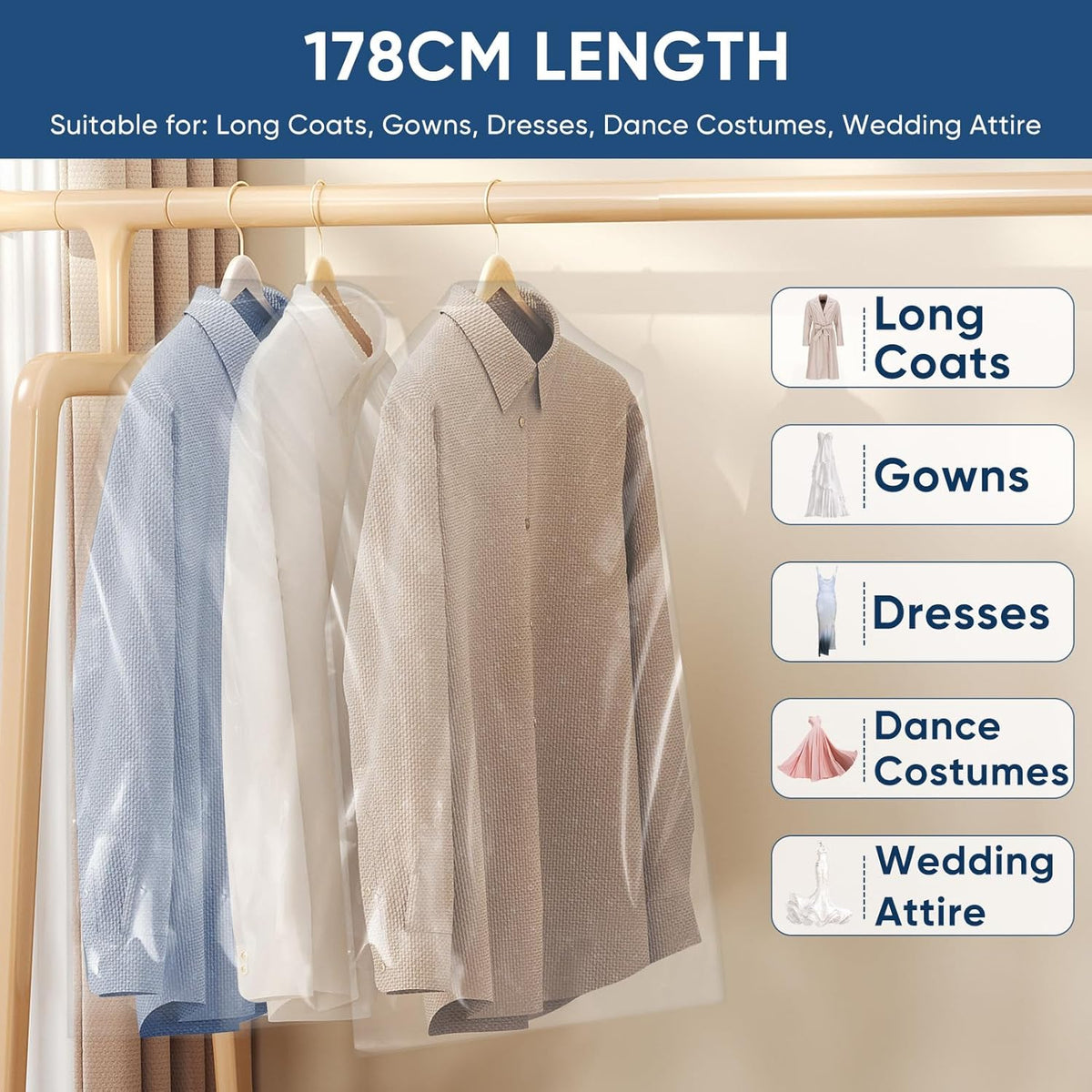Garment Bag Set for Winter – Clothing and Travel Protective Covers (BOGO)