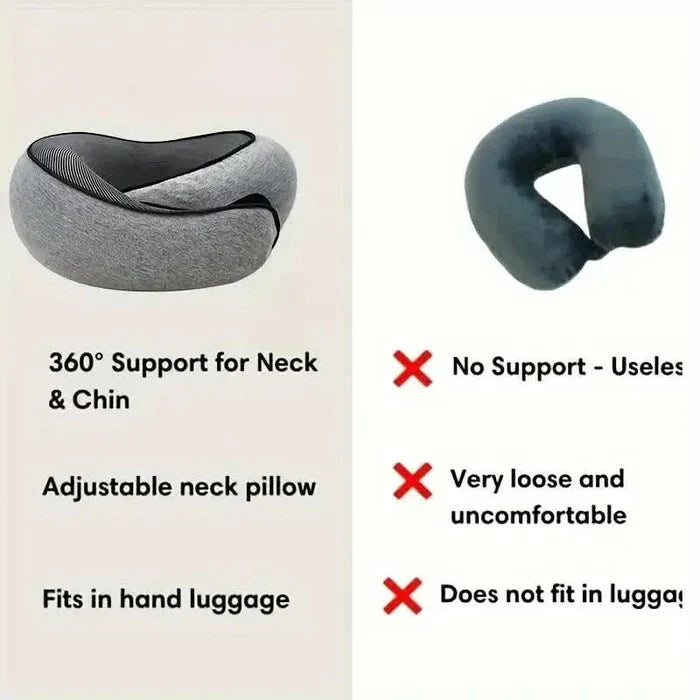 ComfortWave Travel Neck Pillow - Portable, Ergonomic Support