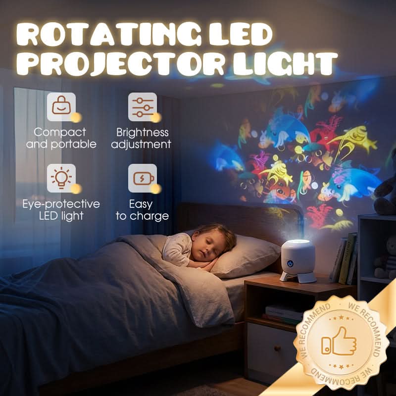 AuraSphere – Enchanting Rotating LED Projector for Your Space