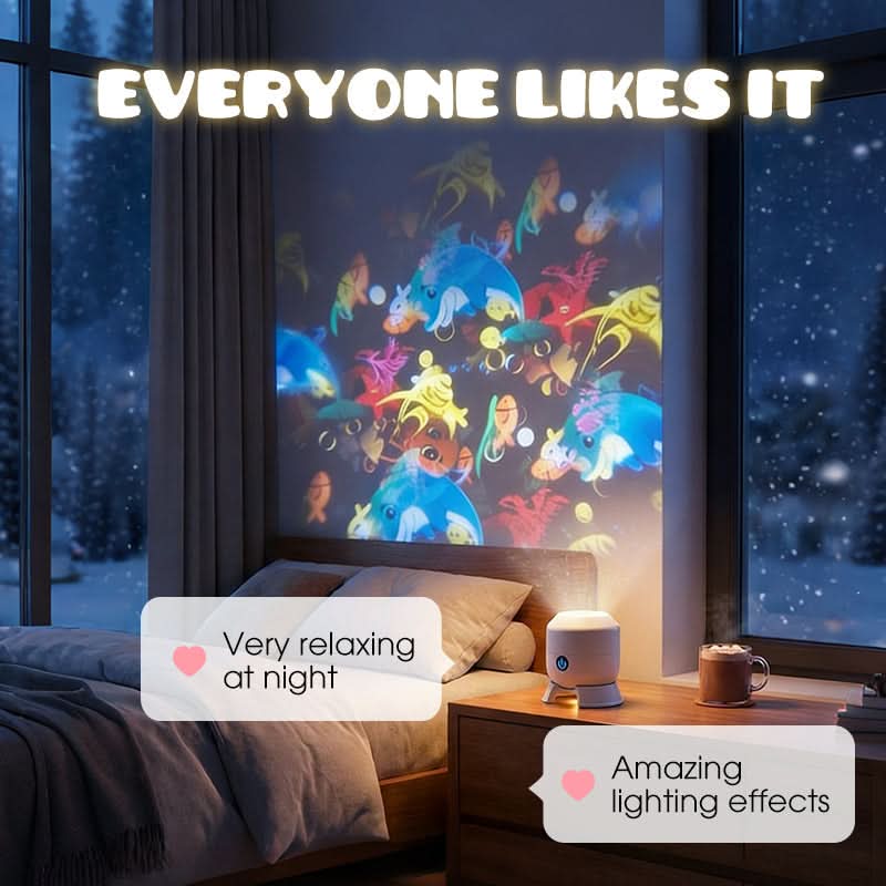 AuraSphere – Enchanting Rotating LED Projector for Your Space