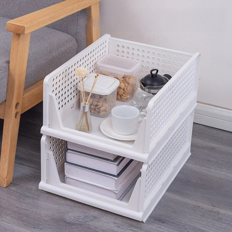 Versatile Stackable Storage Bins for Closet Organization