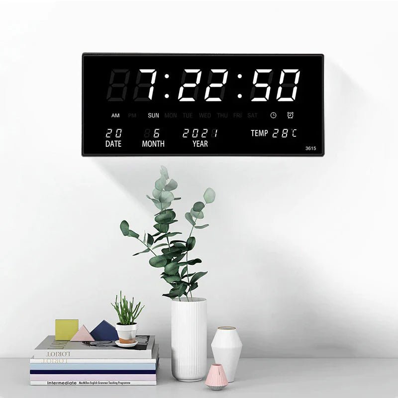 Mirror Finish LED Wall Clock – Modern Timepiece