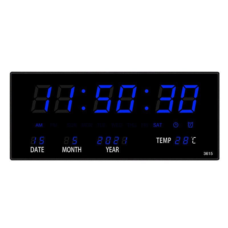 Mirror Finish LED Wall Clock – Modern Timepiece