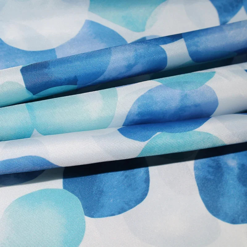 Waterproof Shower Curtain with Plastic Hooks - Splash Design