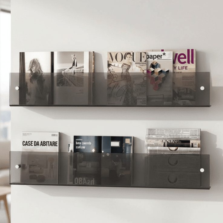 SleekWall – Contemporary Magazine Holder for Wall Display