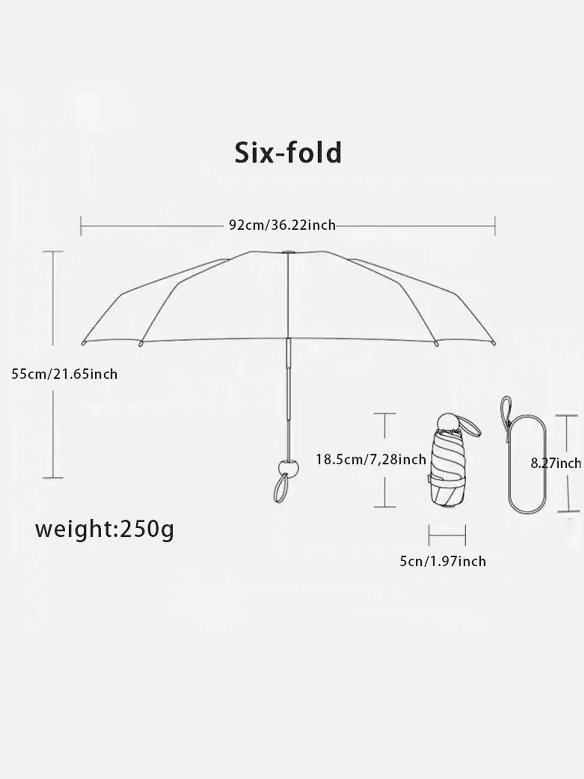 Compact Travel Umbrella - Lightweight, Waterproof & Durable