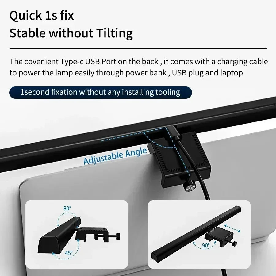 Ergonomic Desk Light Bar for Monitors
