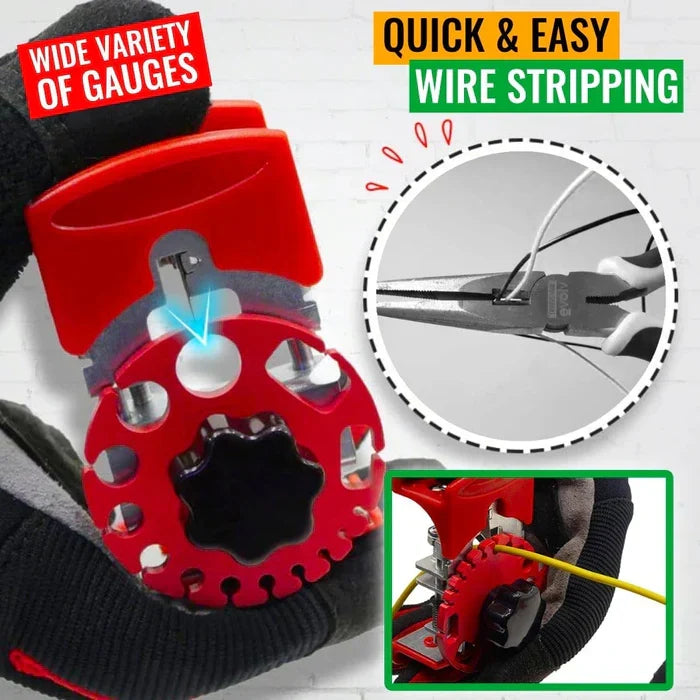 Versatile Wire Stripper Tool with 10 Replacement Blades