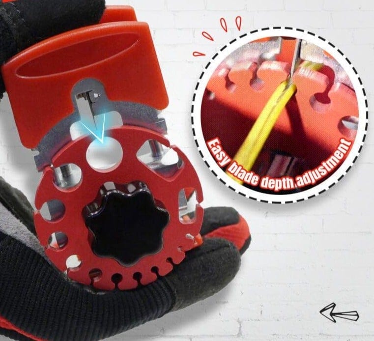 Versatile Wire Stripper Tool with 10 Replacement Blades