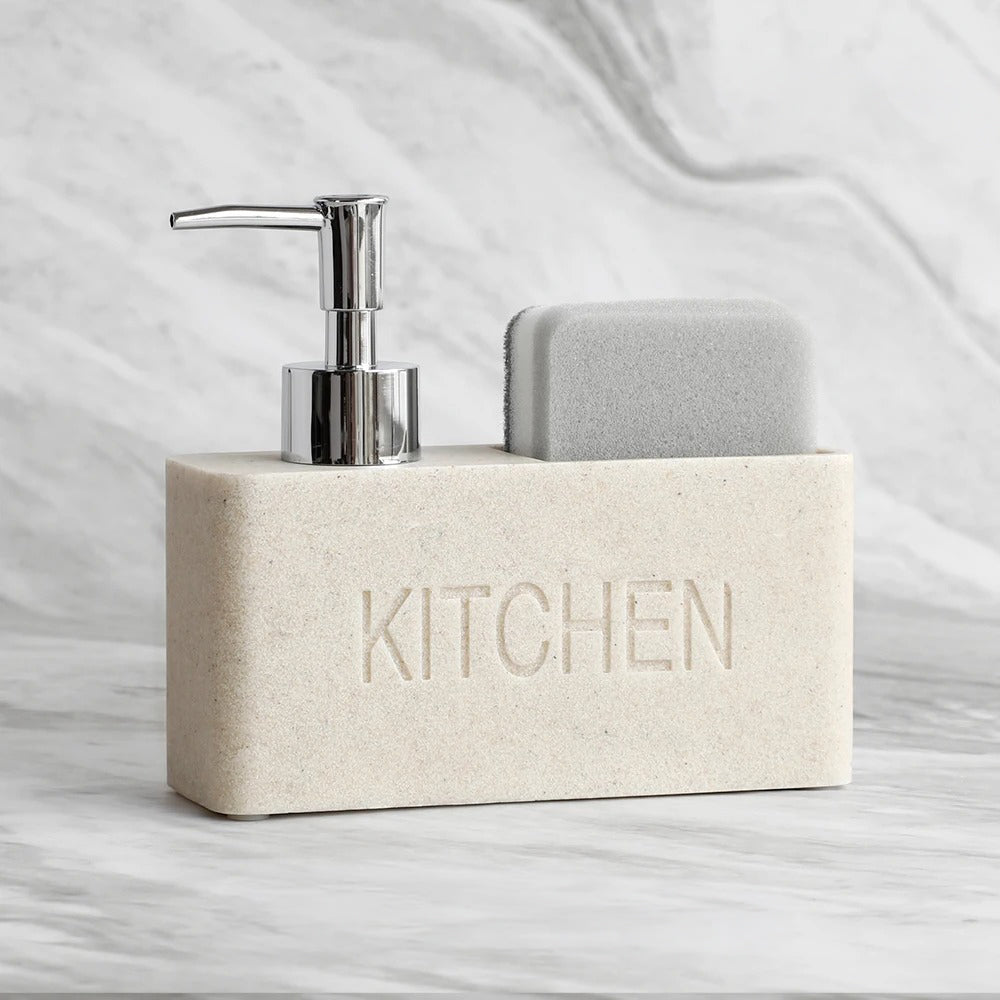 Elegant Resin Soap Dispenser with Textured Finish
