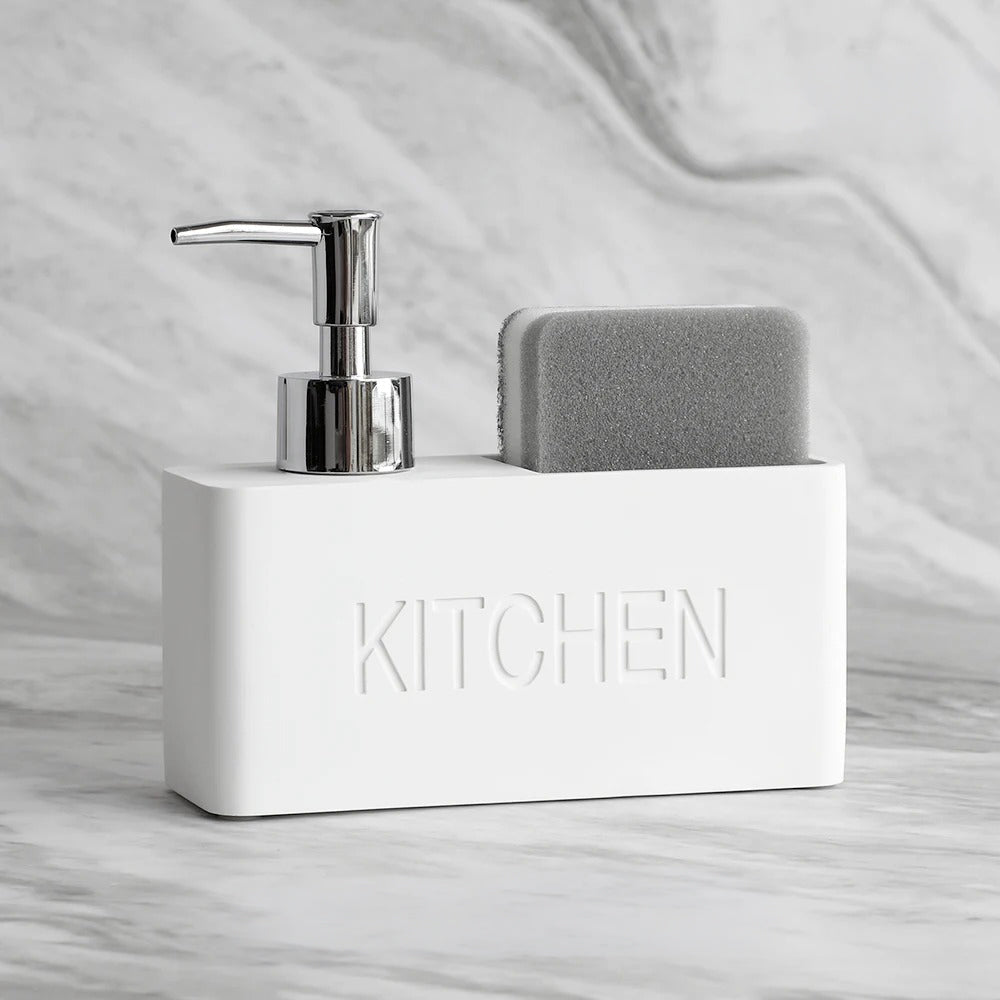Elegant Resin Soap Dispenser with Textured Finish