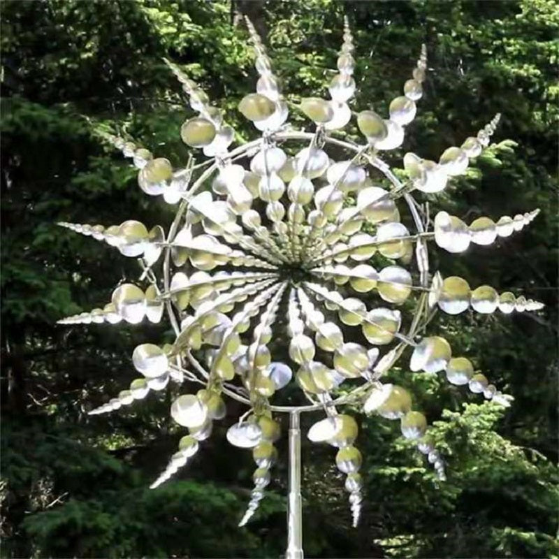 Elegant Metal Garden Spinner with Silent Motion