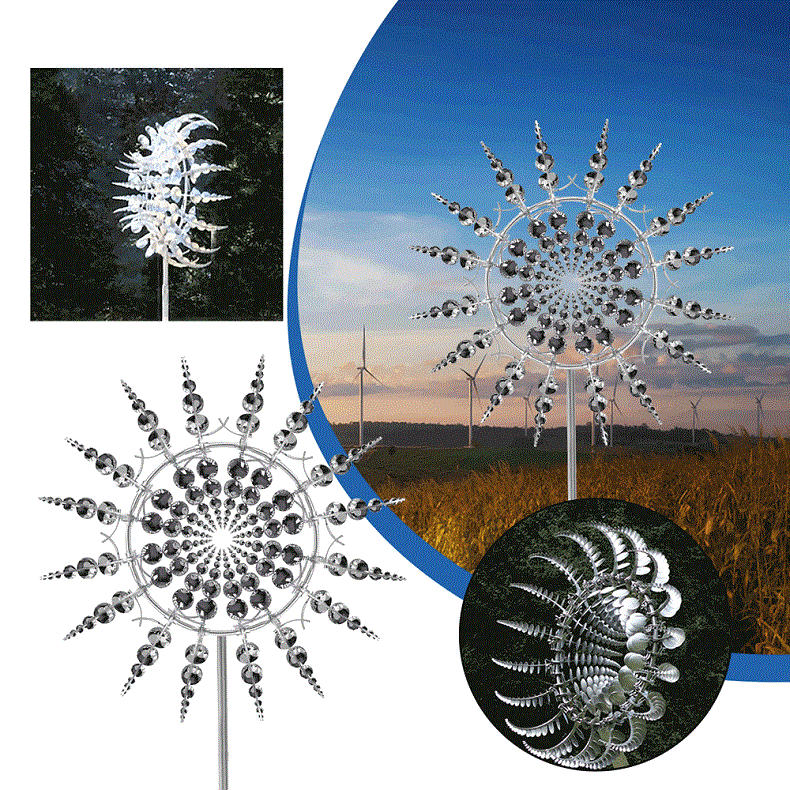 Elegant Metal Garden Spinner with Silent Motion