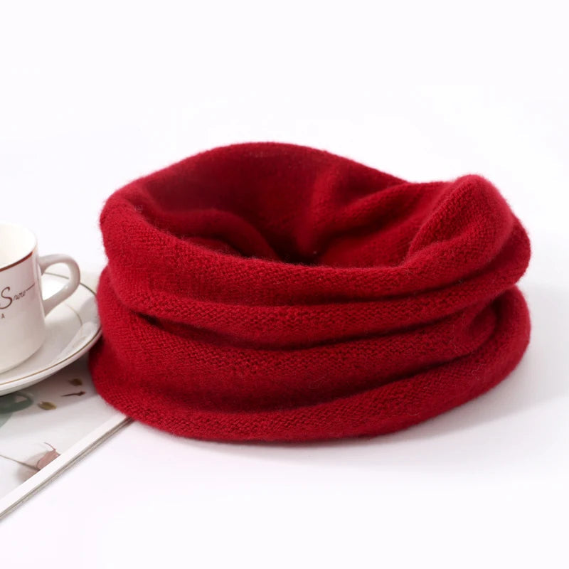 Cozy Merino Wool Neck Gaiter and Scarf Set