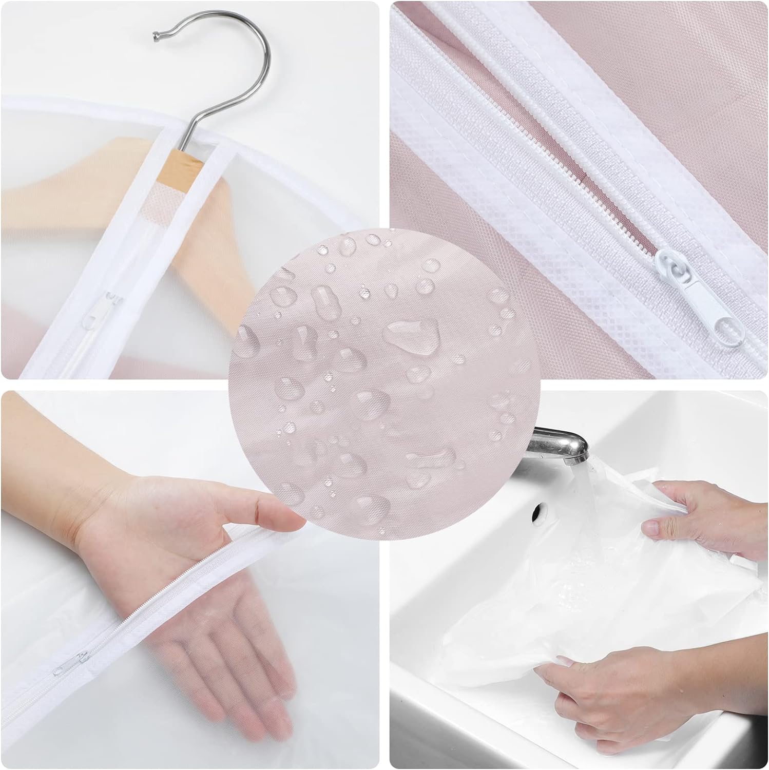 Set of 12 Hanging Garment Covers in 3 Sizes – PEVA Storage Bags