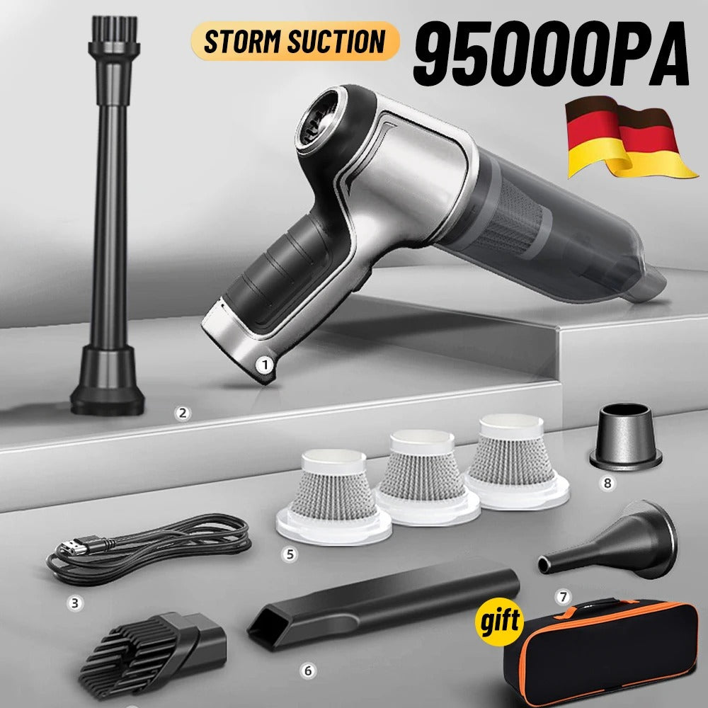 PowerVac Cordless Car Cleaner – Compact Handheld Suction Tool