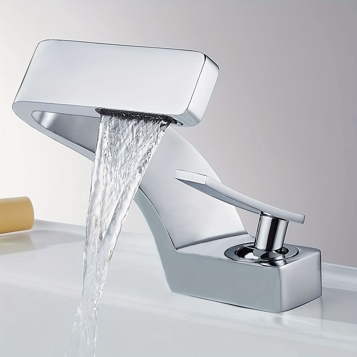 AquaVista - Elegant Waterfall Style Faucet for Bathrooms
