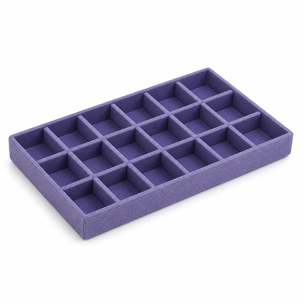 Textured Nylon Segmented Jewelry Organizer Tray (Drawer Insert)
