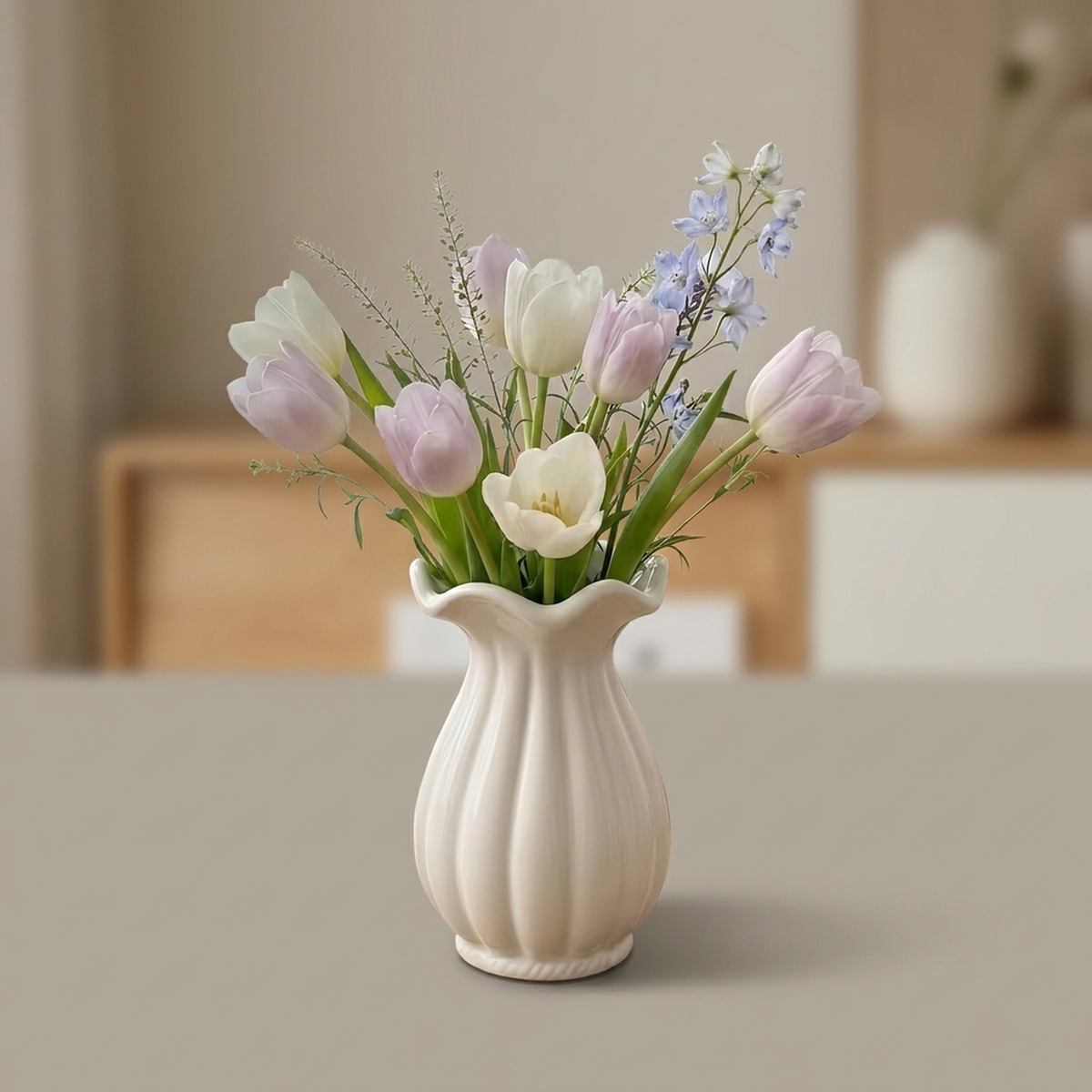 Artisanal Folded Ceramic Vase for Elegant Decor