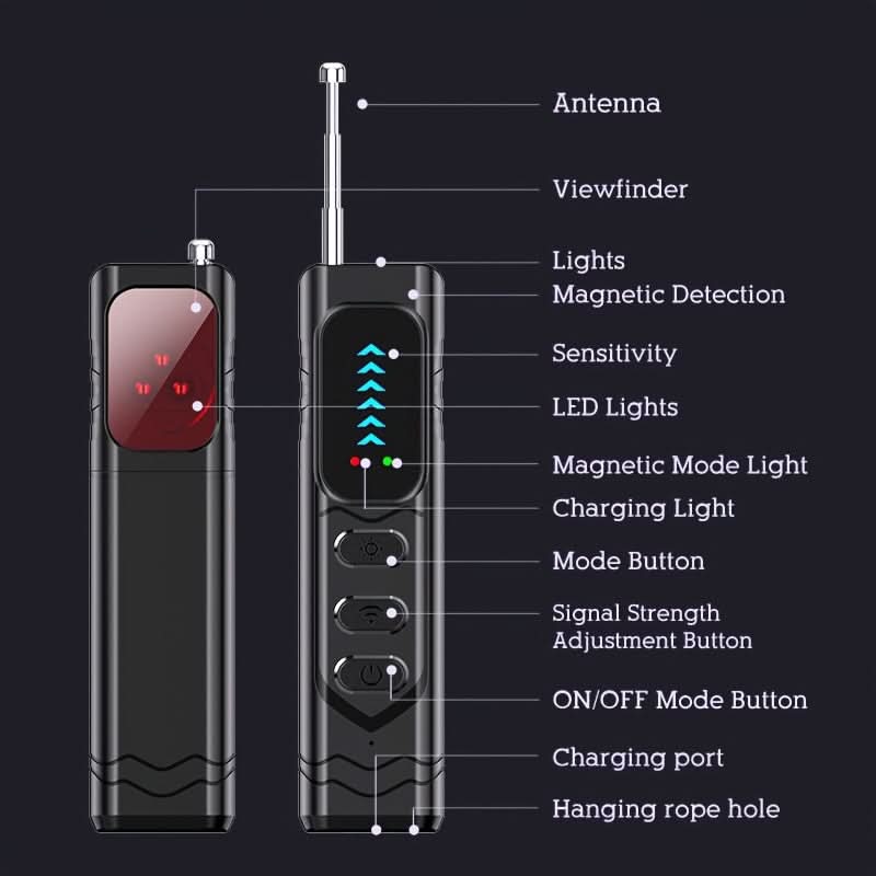 PrivacyGuard Pro – Compact Hidden Camera Detector