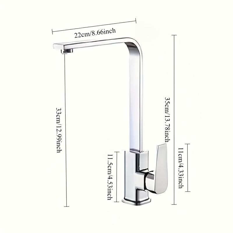 FlexiFaucet – Versatile Rotating Kitchen Tap with Dual Temperature Control