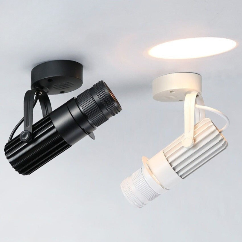 Versatile LED Ceiling Spotlight with Brushed Nickel Finish