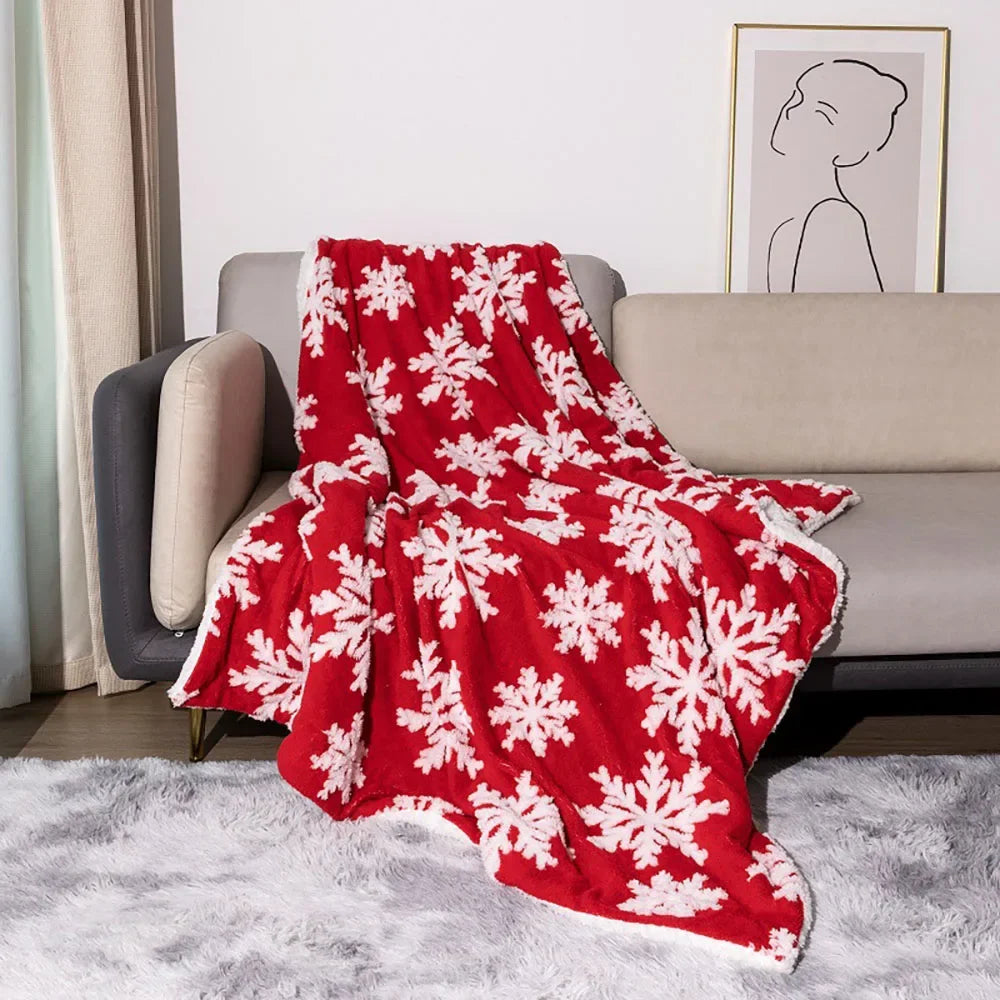 Cozy Festive Blanket for Sofa and Bed Decor