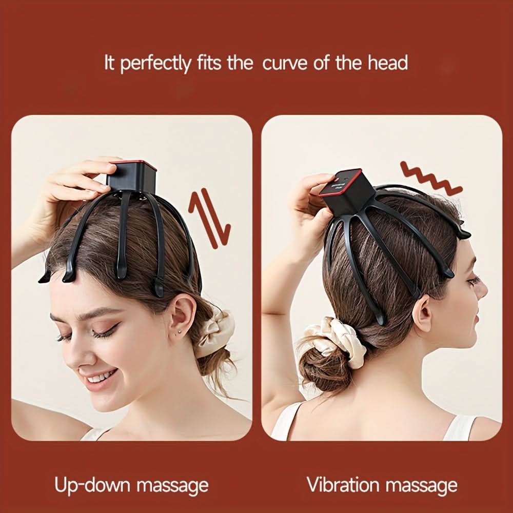 Relaxing Head and Scalp Massager with USB Rechargeable Design