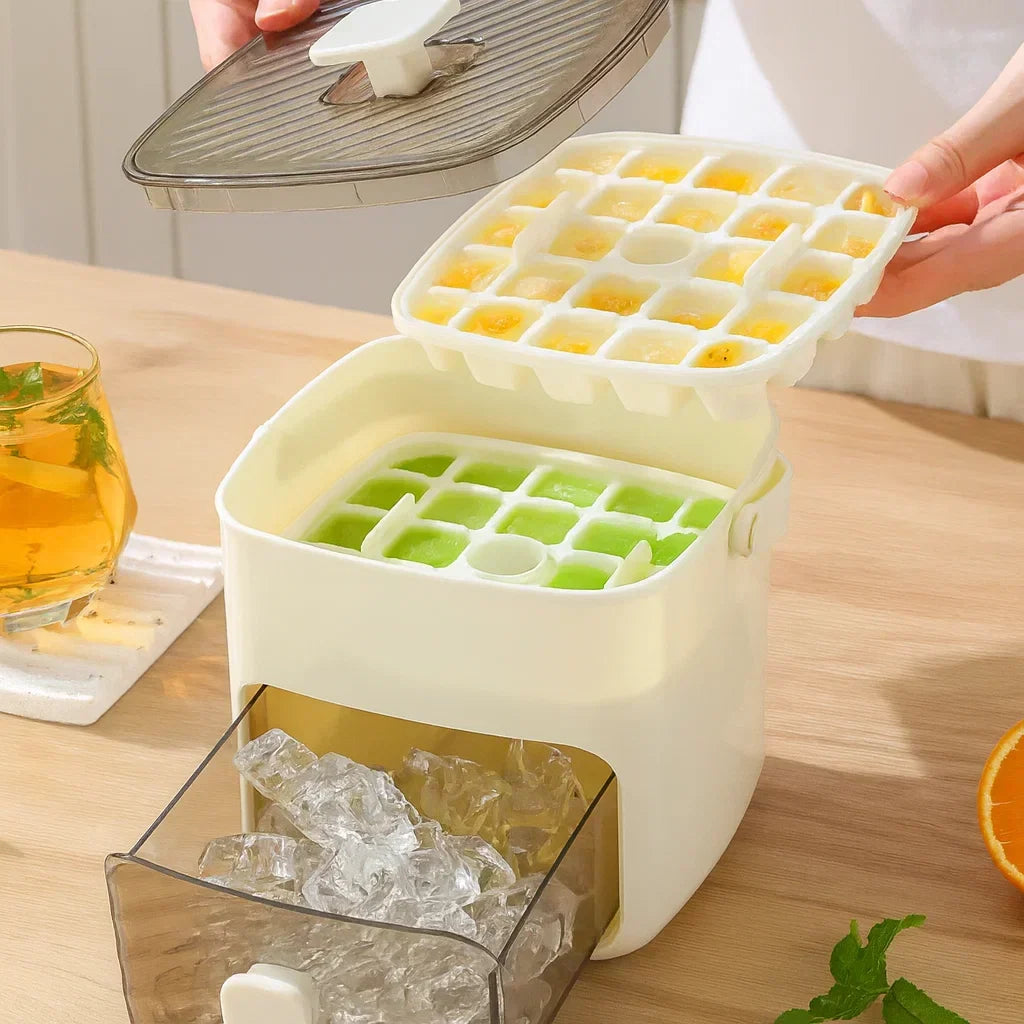 Smart Ice Maker Tray – Effortless 48-Cube Release Design