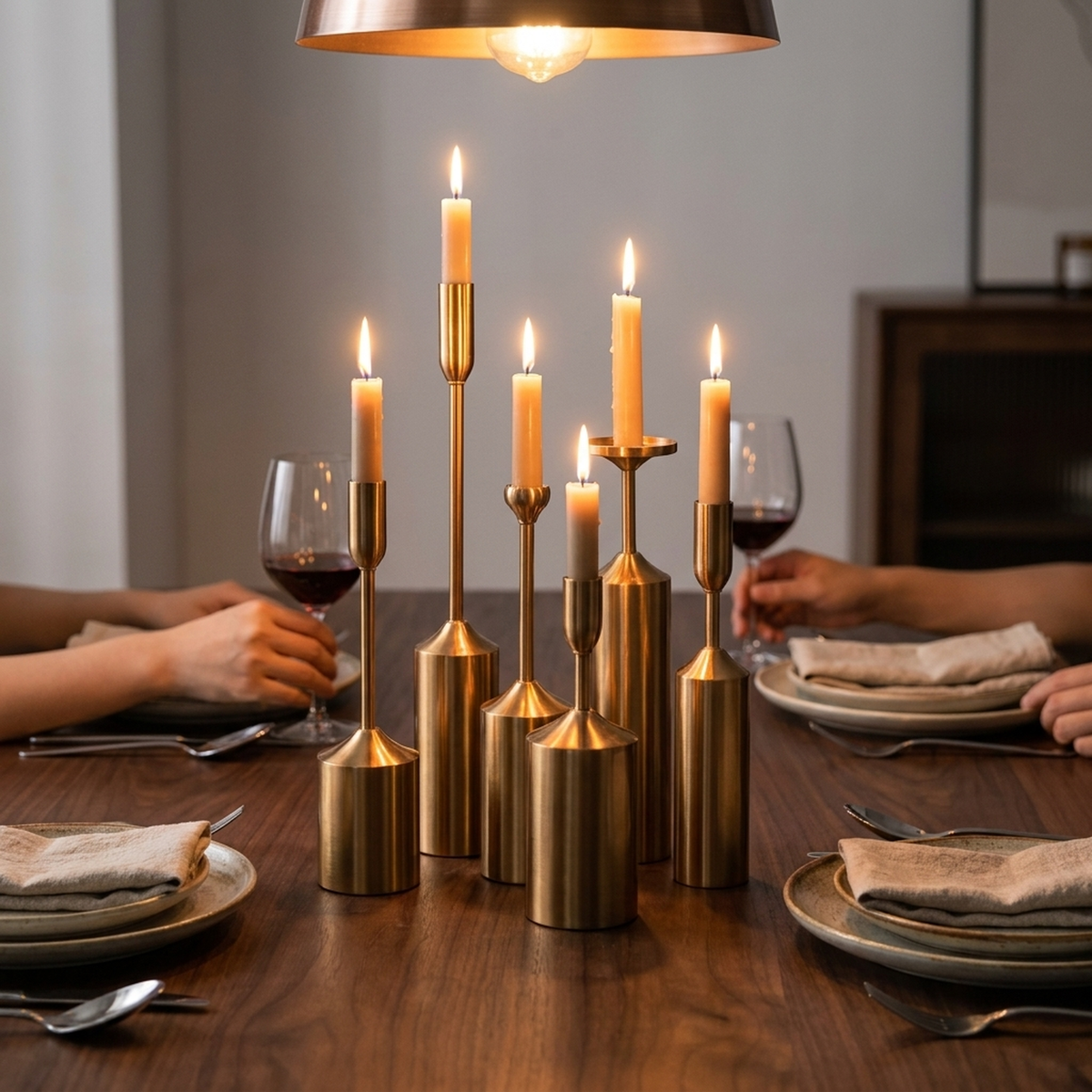 LuxeLight – Elegant Gold Candlestick Collection for Any Space