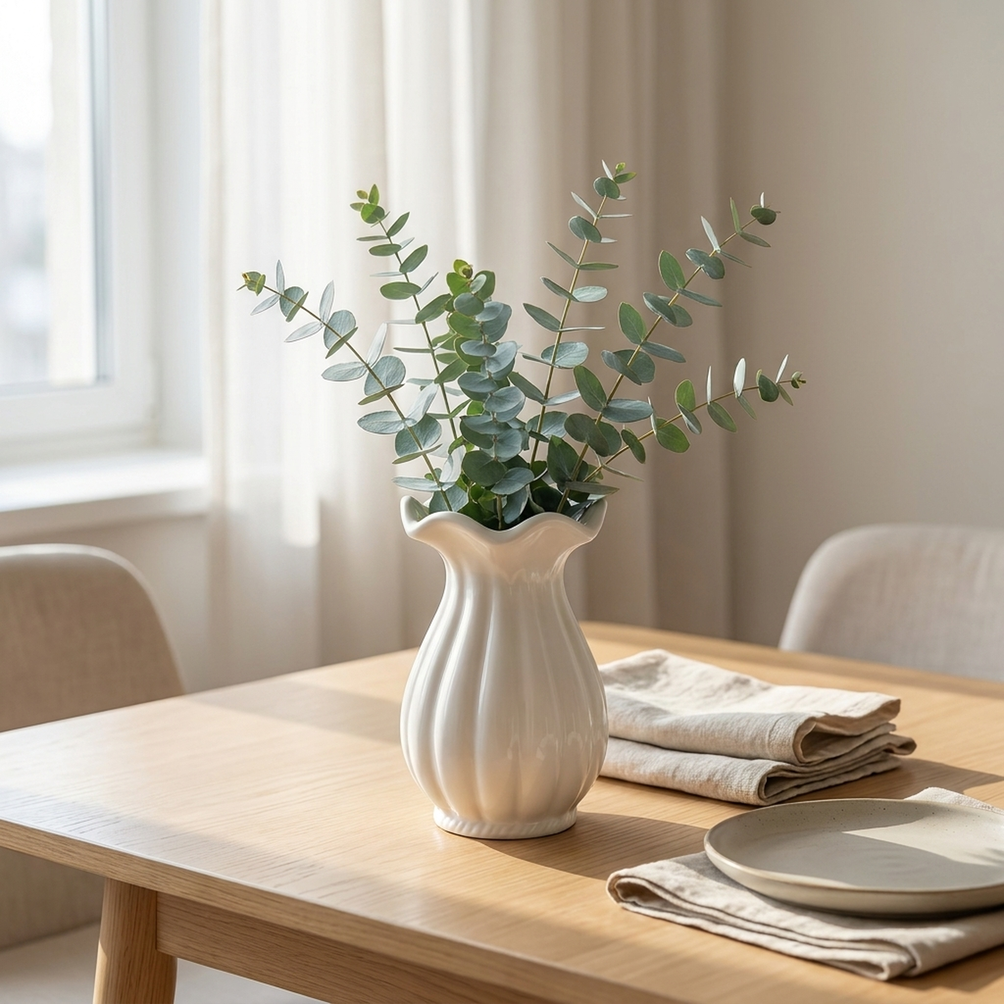 Artisanal Folded Ceramic Vase for Elegant Decor