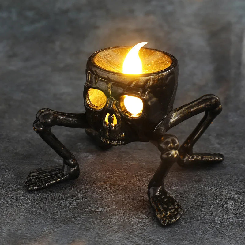 Spooky Skeleton Hand Battery-Operated Tea Light Candles