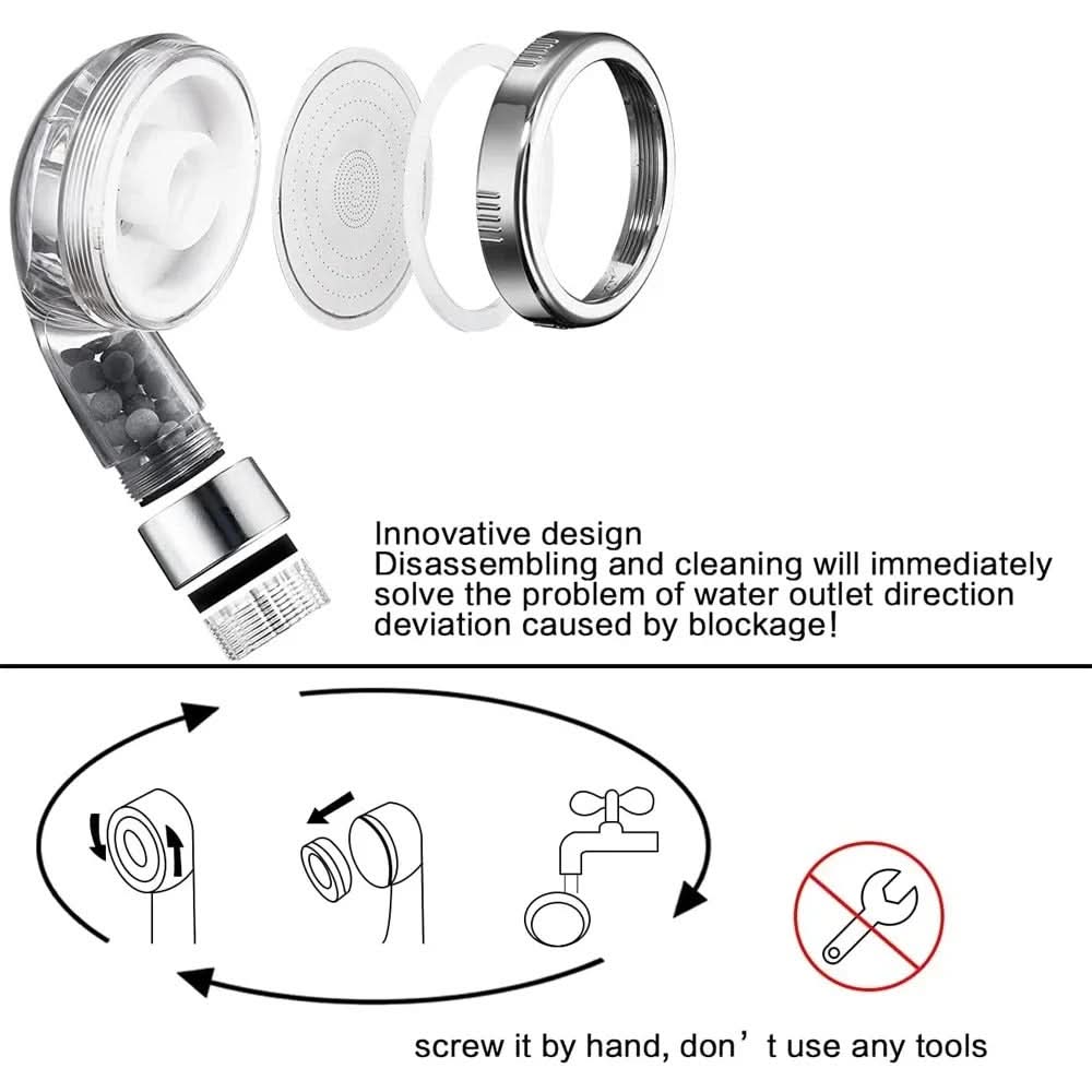 AquaRevive – Premium High-Pressure Filter Shower Head