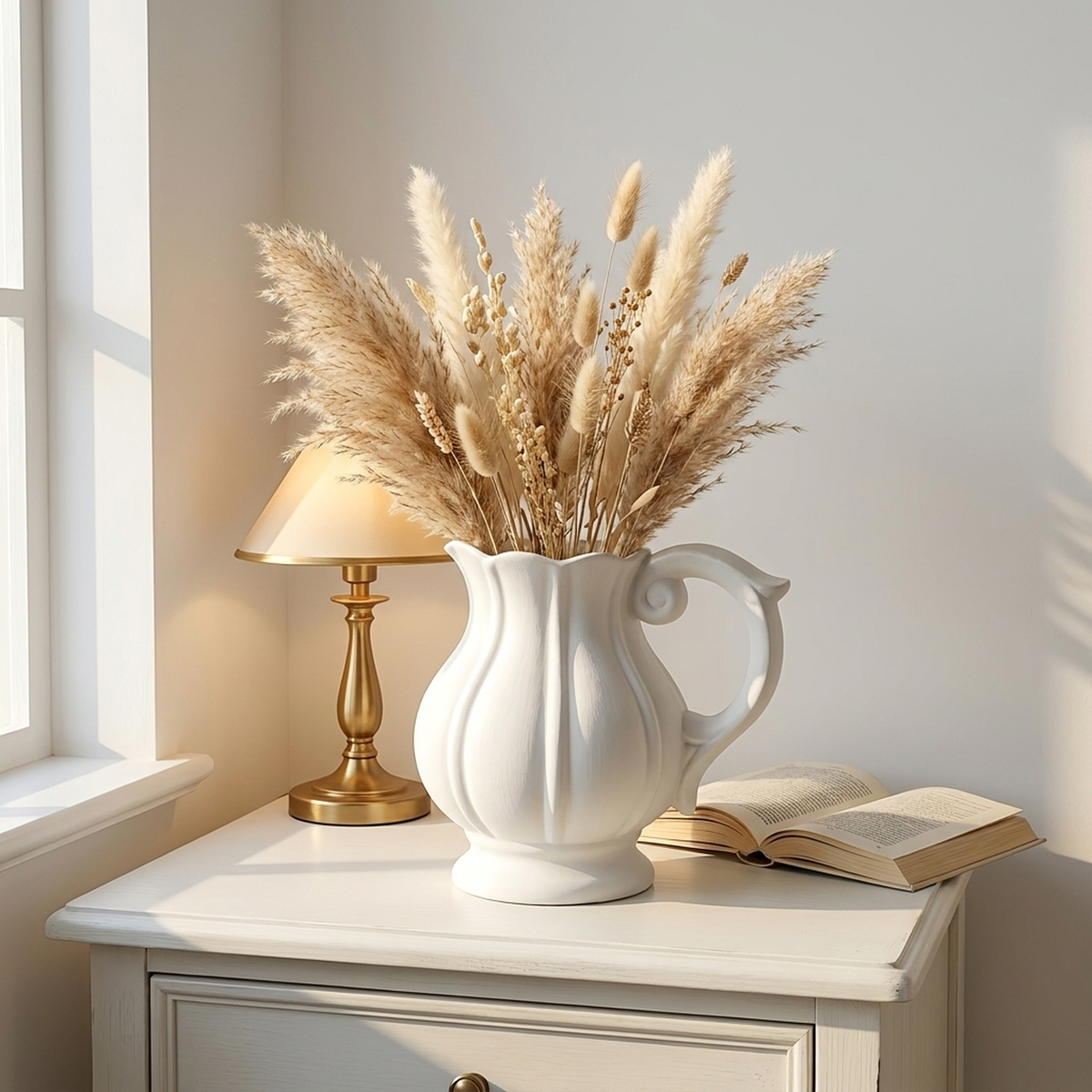 Chic Harvest Pitcher Vase for Elegant Rustic Decor