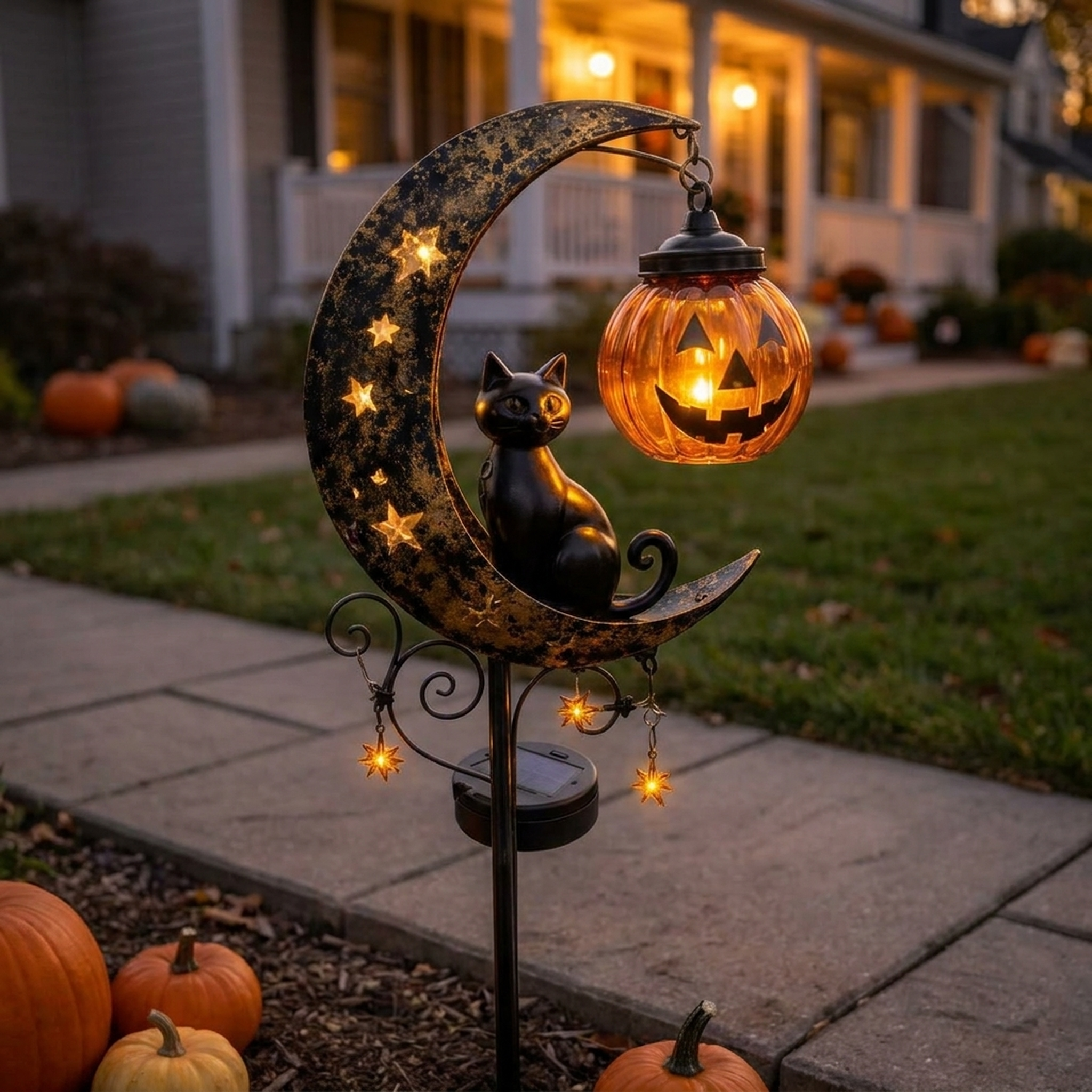 Harvest Glow – Enchanting Pumpkin Stake Light for Your Garden