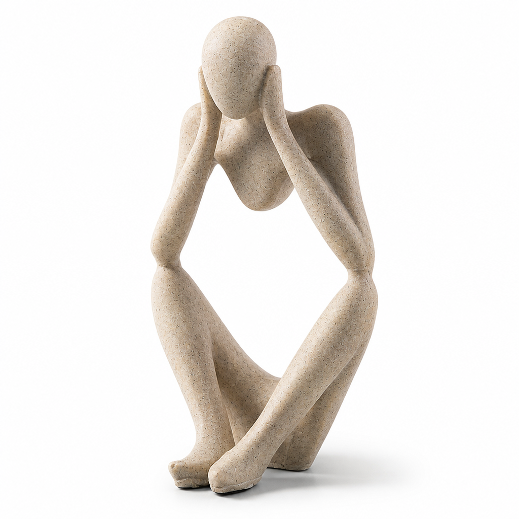 Nordic Abstract Resin Thinker Figurine