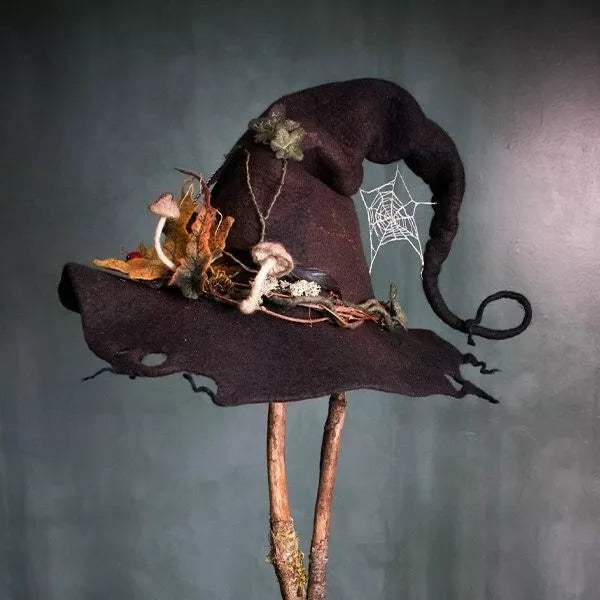 Enchanting Felt Witch Hats for Halloween Celebrations
