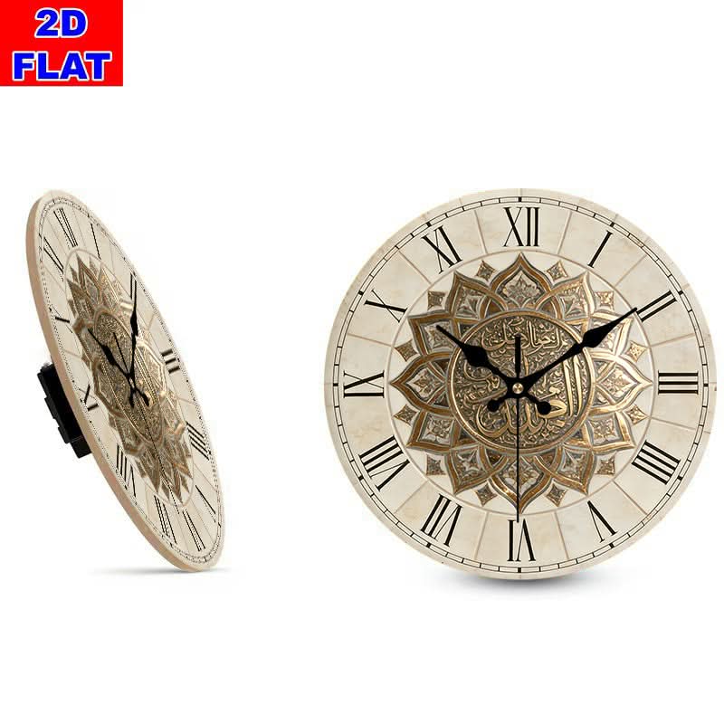 Classic Elegance Wooden Wall Clock with Roman Numerals