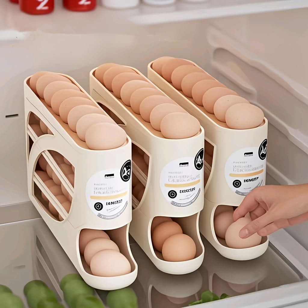 EggMaster Pro – 4-Tier Rolling Egg Storage Solution