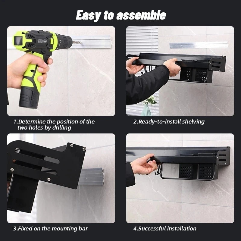 Space-Saving Wall-Mounted Kitchen Organizer