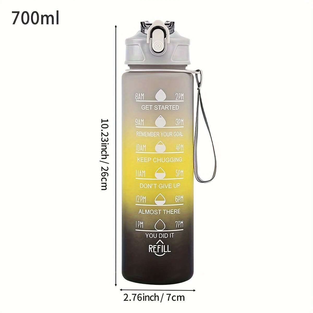 AquaGlow – Stylish Gradient Water Bottle with Straw