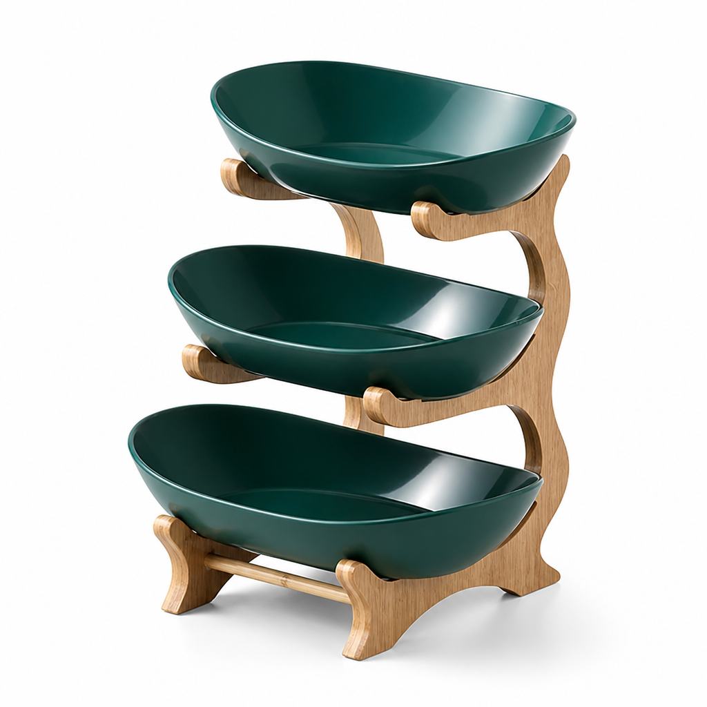 Space-Saving Tiered Plastic Fruit Bowl (2–3 Layers)