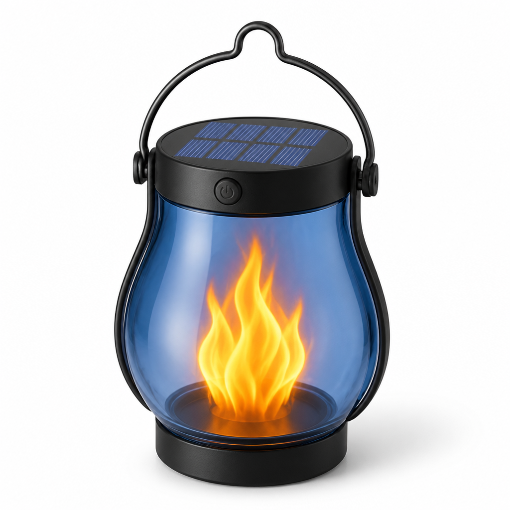 Solar LED Flickering Flame Lantern