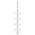 Stainless Steel Tension Pole Corner Shower Organizer