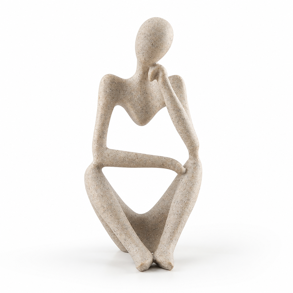 Nordic Abstract Resin Thinker Figurine